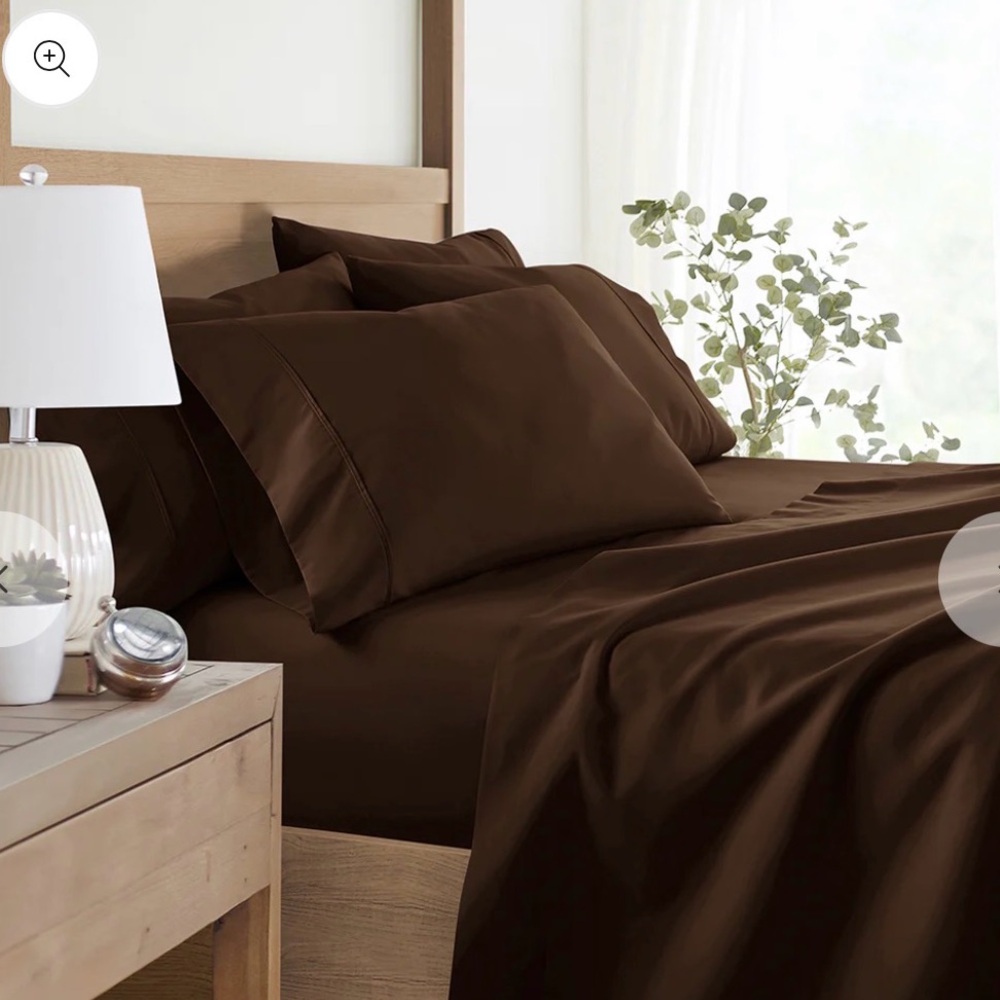 Chocolate Brown 6-Piece Sheet Set Queen Size